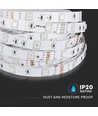 5m 4,8W/m RGB LED strip - 12V DC, IP20, 30 LED pr. meter