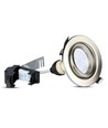 3-pak 5W Indbygningsspot - Stål front, komplet med GU10 holder og LED spot