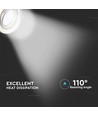 3-pak 5W Indbygningsspot - Stål front, komplet med GU10 holder og LED spot
