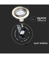 3-pak 5W Indbygningsspot - Stål front, komplet med GU10 holder og LED spot