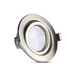 3-pak 5W Indbygningsspot - Stål front, komplet med GU10 holder og LED spot