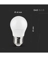 E27 5W Smart Home krone LED pære - G45, Tuya/Smart Life, virker med Google Home, Alexa og smartphones