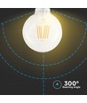 E27 6W LED globepære - Ø12,5 cm, Samsung LED chip, Kultråd