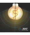 E27 4W LED globepære - Ø9,5 cm, Kultråd, ekstra varm hvid, 2200K
