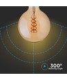 E27 dekorativ LED globepære - spiral filament, 5W, ekstra varm hvid