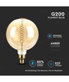 E27 8W dæmpbar LED kæmpe globepære - Ø20 cm, Kultråd, ekstra varm hvid, 2000K