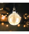 E27 8W dæmpbar LED kæmpe globepære - Ø20 cm, Kultråd, ekstra varm hvid, 2000K