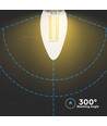 B22 4W LED kertepære - Samsung LED chip, kultråd