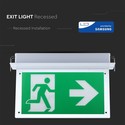 V-Tac loftmonteret/indbygget LED exit skilt - 2W, Samsung LED chip