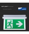 V-Tac loftmonteret/indbygget LED exit skilt - 2W, Samsung LED chip
