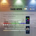 V-Tac 5W Smart Home LED pære - Tuya/Smart Life, virker med Google Home, Alexa og smartphones, E14