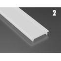Alu hjørneprofil Type C til indendørs IP20 LED strip - 1 meter, ubehandlet aluminium, vælg cover