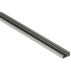 Alu / PVC profiler Aluprofil Type D til indendørs IP20 LED strip - Lav, 1 meter, ubehandlet aluminium, vælg cover