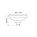 Restsalg: 12W LED spot - GU10, 230V, AR111 / ES111