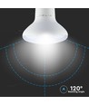 E27 10W LED spotpære - R80, Samsung LED chip