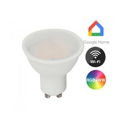 Smart Home Enheder V-Tac 5W Smart Home LED pære - Tuya/Smart Life, virker med Google Home, Alexa og smartphones, GU10 Spot