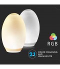 V-Tac RGB+W LED æg - Solcelle, Ø18,8 cm