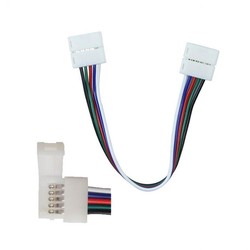 RGB+W LED strip tilbehør 12V/24V RGB+WW LED strip samler - 12V