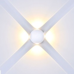 Udendørs væglamper Restsalg: V-Tac 4W LED hvid væglampe - Rund, IP65 udendørs, 230V, inkl. lyskilde