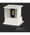 12W LED hvid væglampe - IP65 udendørs, Firkantet, justerbar spredning, inkl. lyskilde