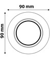 GU10/MR16 Downlight kit - Uden lyskilde, Sort, Hul: Ø7 cm, Mål: Ø9 cm