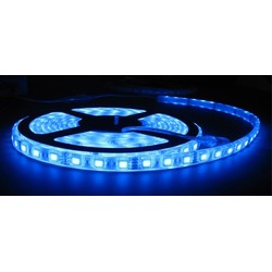 Enkeltfarvet LED strip 12V Blå stænktæt LED strip - 5m, 30 LED pr. meter