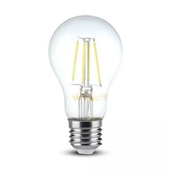 E27 almindelige LED V-Tac 8W LED pære - Kultråd, varm hvid, E27