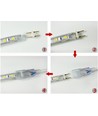 5m 6W/m Vandtæt LED strip (Type Q) - 230V, IP67, 120 LED, Op til 100m