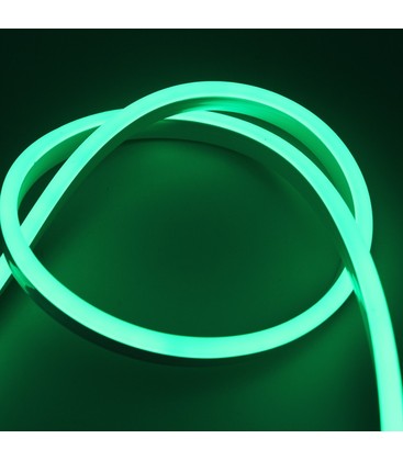8x16 Neon Flex LED - 8W pr. meter, grøn, IP67, 230V
