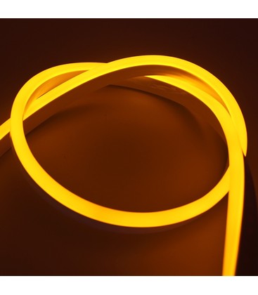 8x16 Neon Flex LED - 8W pr. meter, gul, IP67, 230V
