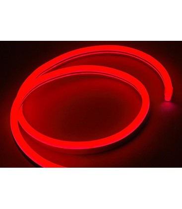 8x16 Neon Flex LED - 8W pr. meter, rød, IP67, 230V