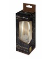 E14 2W LED kertepære - C35, kultråd, rav farvet glas, ekstra varm