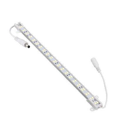1 meter 16W Vandtæt akvarie aluprofil - 24V DC, 10000K, IP65, Med stik