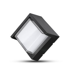 Udendørs væglamper V-Tac 7W LED sort væglampe - Firkantet, IP65 udendørs, 230V, inkl. lyskilde