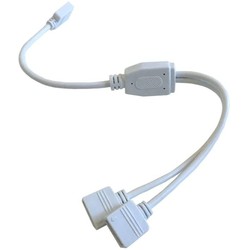 RGB+W LED strip tilbehør RGB+WW kabel 2-vejs splitter - 12/24V, hvid