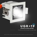 Restsalg: V-Tac 4W LED downlight - Hul: 4,5x4,5 cm, Mål: 5,5x5,5 cm, UGR19, RA90, Samsung LED chip, 230V