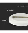 V-Tac 2W LED trappebelysning - Hvid, til påbygning, IP65 udendørs, 230V