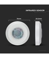 V-Tac loftsensor til påbygning - LED venlig, hvid, infrarød, IP20 indendørs