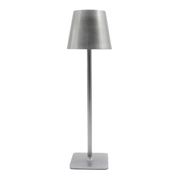 Lamper Opladelig LED bordlampe Inde/ude - Sølv, touch dæmpbar, CCT, IP54 udendørs