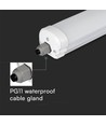 120cm 36W vandtæt komplet LED armatur, gennemfortrådet - 130lm/W, IP65, 6 års garanti