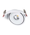 12W Ø12cm indbygningsspot RA90 - Hul: Ø10,5 cm, Mål: Ø12 cm, CCT - 3 lyskulører, 3i1, hvid kant