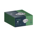 V-Tac 20W indbygningsspot, CCT - 3 lyskulører, Hul: Ø15 cm, Mål: Ø16,5 cm, 3i1, RA90, hvid kant, 230V