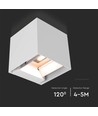3W Solcelle væglampe LED - IP65, Hvid, sensor