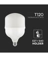 E27 40W LED pære - T120, Med E40 fatningsadapter