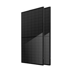 Solceller 400W Tier 1 Fuld sort solcellepanel mono - Sort-i-sort all-black, half-cut panel v/6 stk.