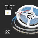 V-Tac 10W/m LED strip IC løbelys - 10m, løbelys, inkl kontroller, 120 LED pr. meter, 24V