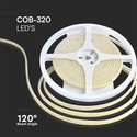 V-Tac Grøn 10W/m COB-LED strip - 5m, IP67, 320 LED pr. meter, 24V, COB LED