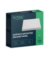 18W LED loftslampe - 21,4 x 21,4cm, Højde: 3,1cm, hvid kant
