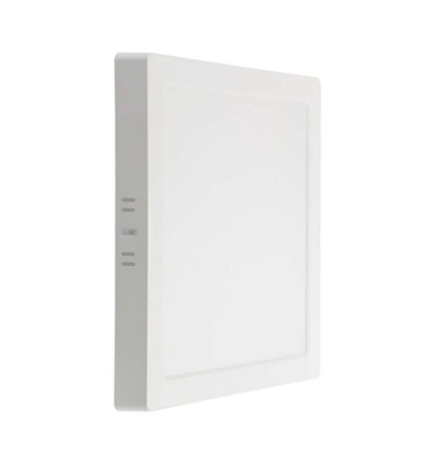 12W LED loftslampe - 17 x 17cm, Højde: 3cm, hvid kant