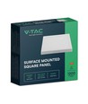 12W LED loftslampe - 17 x 17cm, Højde: 3cm, hvid kant